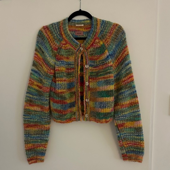 MOTHER Sweaters - MOTHER Colorful Striped Cardigan Sweater